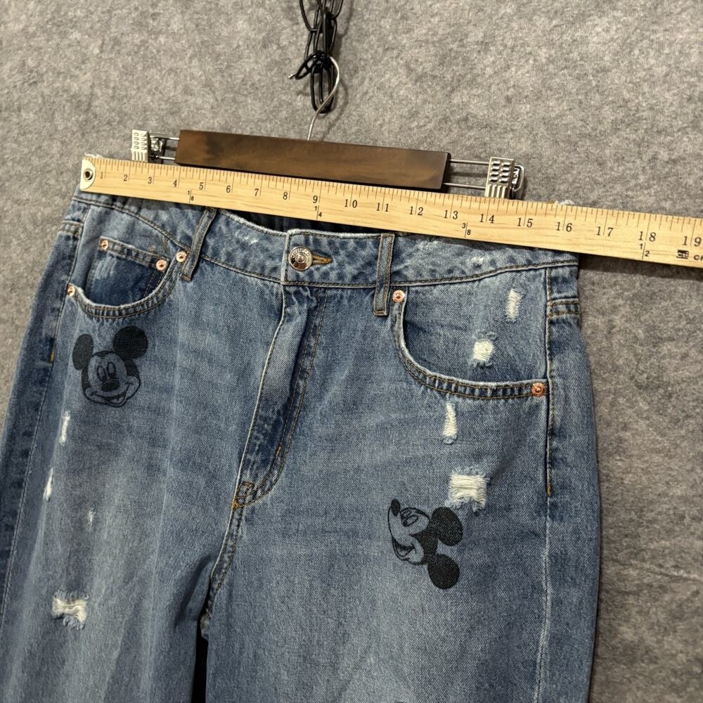 Divided Women's Blue Denim Jeans with Black Mickey Mouse Prints - Picture 8 of 8